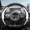 BYD Seagull/Dolphin Steering Wheel Cover: Ultra-Thin Genuine Leather, No-Sew Design for Car Interior, Women's Style.