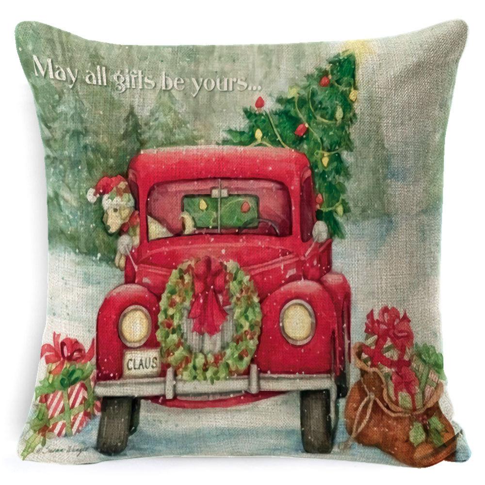 Nový vánoční povlak na polštář kostkovaný polštář domov pohovka polštář povlak na polštář dárek postel polštář