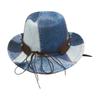 Children'S Travel Vacation Sunscreen Hat Retro Denim Splicing Top Hat Ethnic Style High-End Jazz Hat
