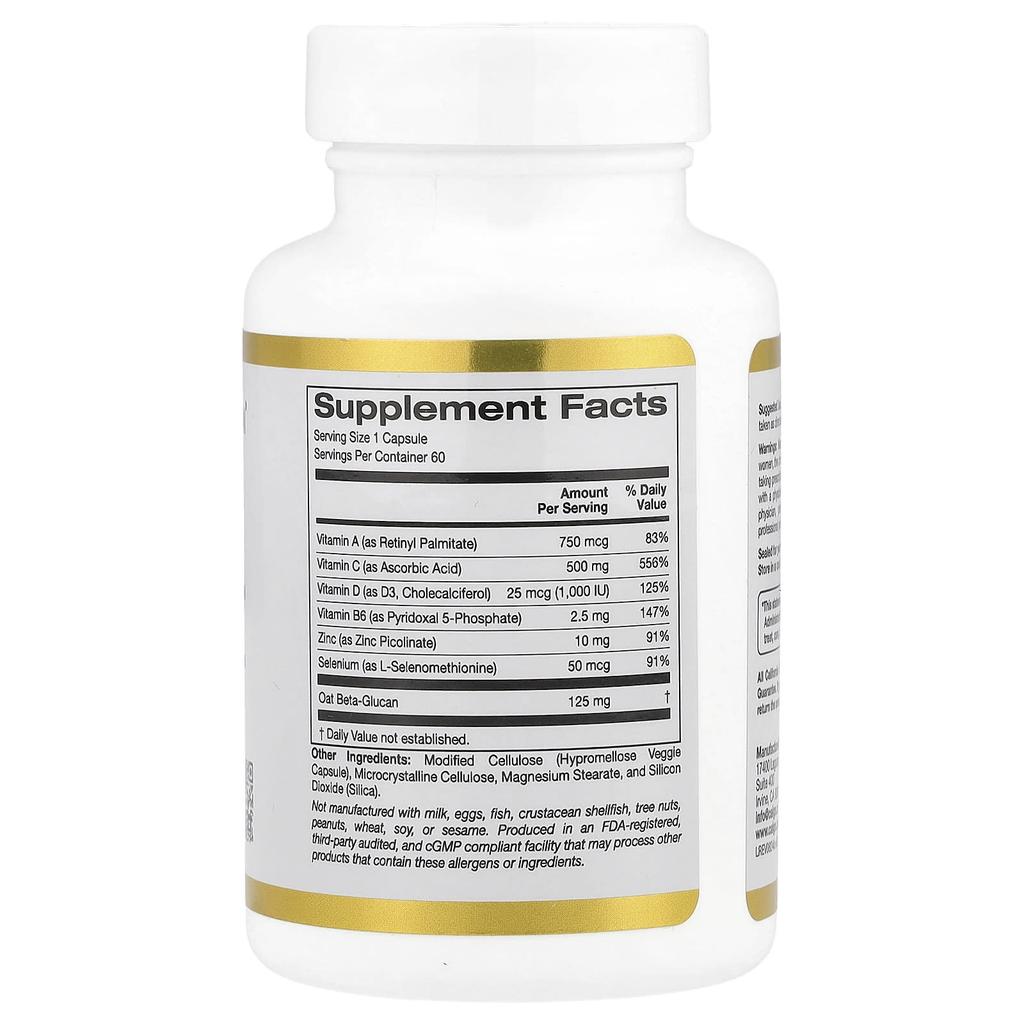 Immune Complex +, with Vitamin A, C, D, Zinc, Selenium, 60 Veggie Capsules