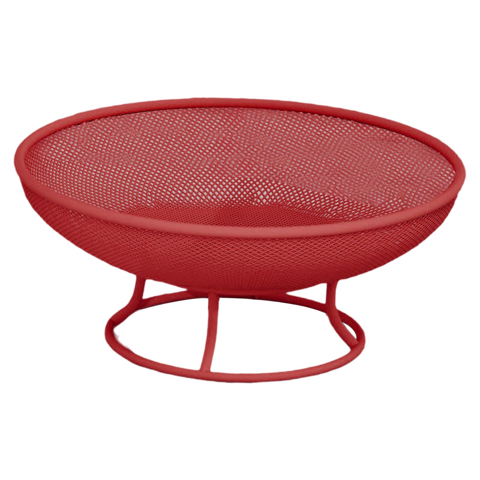 Pedestal Fruit Bowl Basket,Footed Plate Serving Tray Vegetable Holder for Housewarming красный