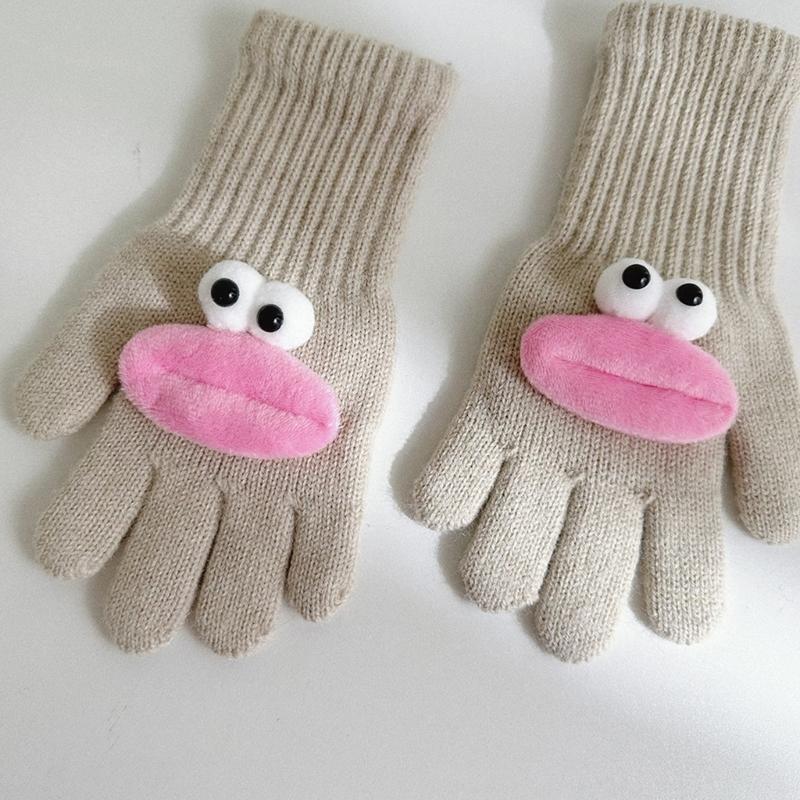 Weiche & Warme Fingerlose Handschuhe Verspielte & Bunte Fünffingerhandschuhe für Jungen & Mädchen Perfekt für Herbst & Winter Langlebig