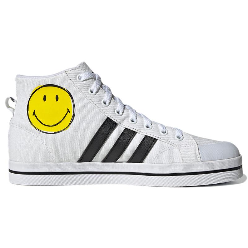 Adidas Neo Bravada Mid Smiley Face White/Yellow/Black Sneakers G54949