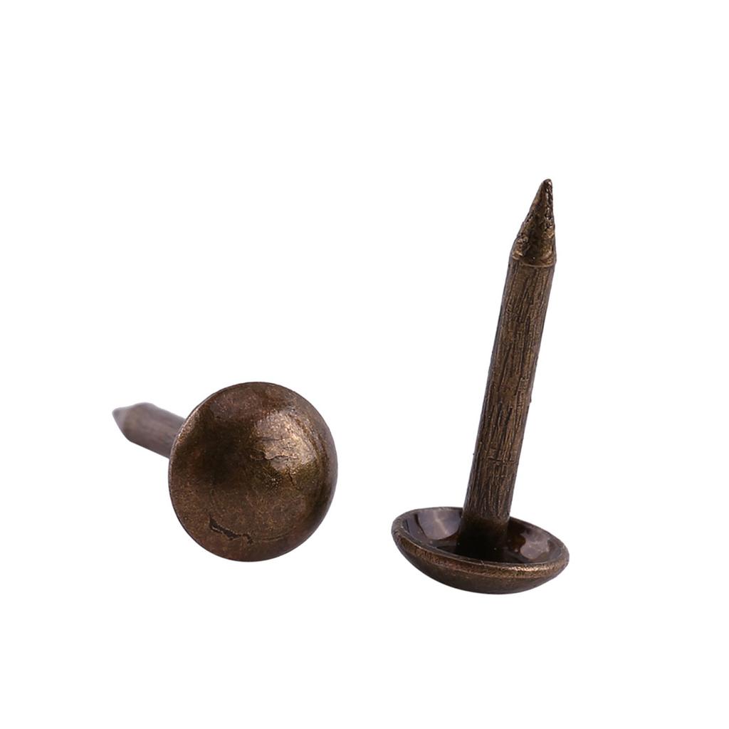 100pc Vintage Upholster Nails Bronze Metal Tag Furniture Sofa Shoe Door Decorative Tack Stud