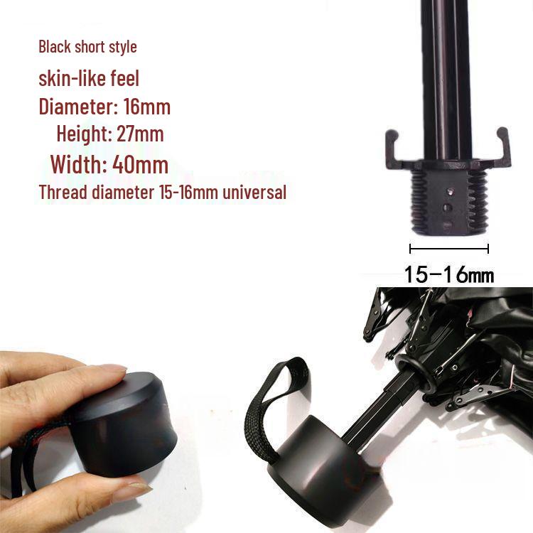 Small Black Umbrella Handle Replacement - Capsule Grip Repair Accessory