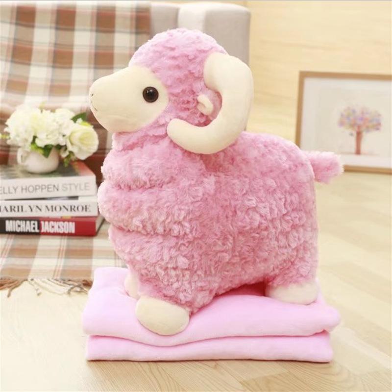 Creative Cartoon Colorful Lamb Doll Plush Toy For A Little Friend'S Birthday Gift To Soothe The Doll Doll