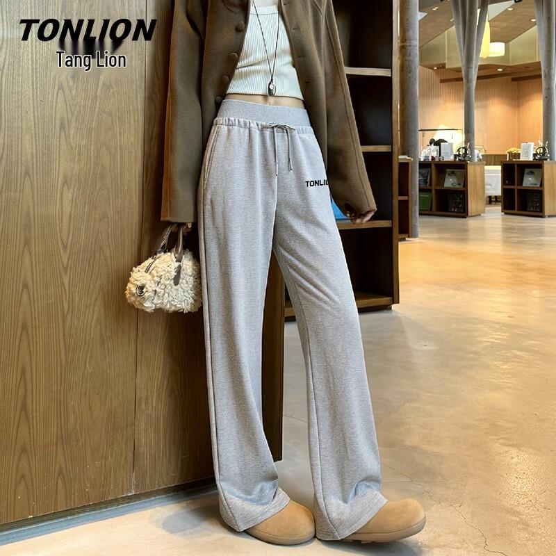 TonLion Women s High-Waist Flare Leg Casual Pants M