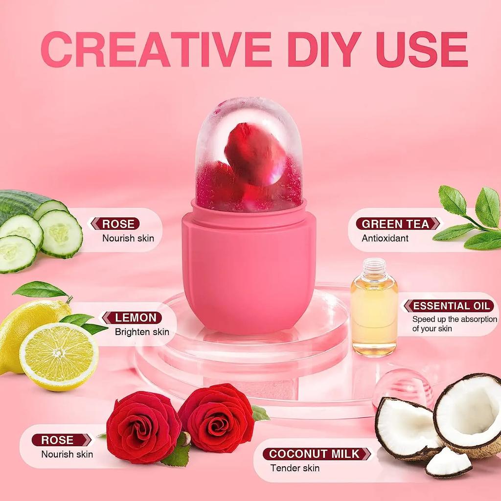 Ice Roller for Face and Eye, Ice Face Roller, Ice Roller Skin Care Tools Gifts for Women , Silicone Ice Mold for Beauty
