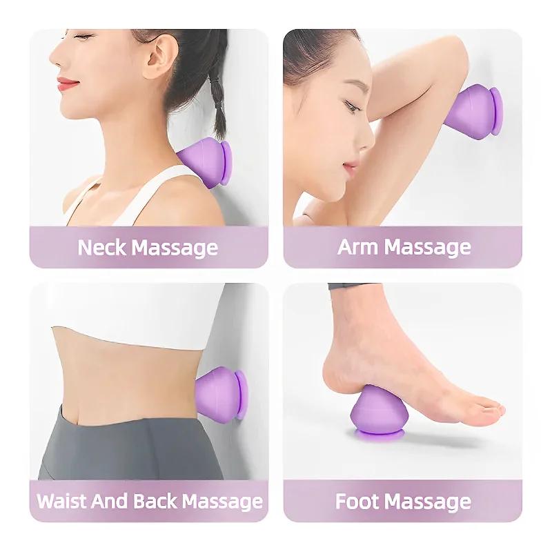 Adsorption Type Fascia Ball Massage Cone Plantar Lumbar Back Shoulder And Neck Whole Body Meridian Points Silicone Fascia Ball