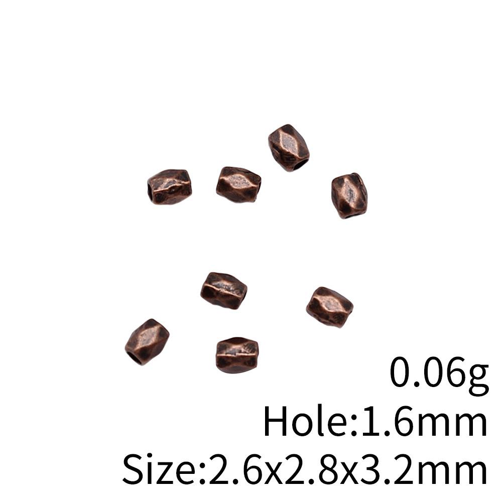 Square Round Mini Spacer Beads Metal Loose Beads For Thin Chain Bracelet Necklace DIY Jewelry Making Supplies For