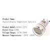 22mm Round Square LED Digital Thermometer Signal Lights Temperature Meter Detector Sensor  -20-199 Celsius 50-500V AC