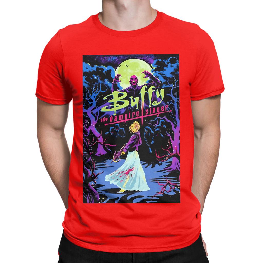 bBuffy The Vampire Slayer black Funny Graphic 100 Cotton TShirt Buffy The Vampire Slayer Band Tops Tees For Unisex