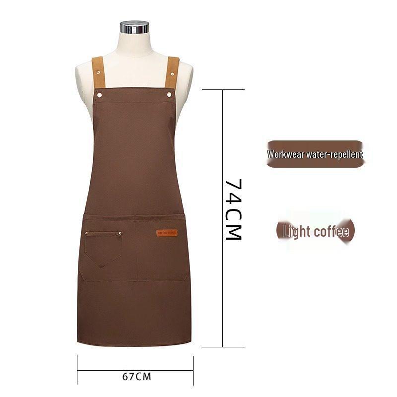 Men's Waterproof Oil-proof Logo Print Kitchen Apron for Home & Commercial Use