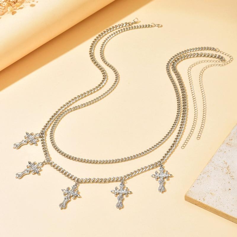 Cross Pendant Waist Chain Personalized Jewelry Women's Multi-layer Stacking Design Sexy Body Chain