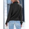 Maglione da donna alla moda, girocollo, maglione largo a maniche lunghe in maglia