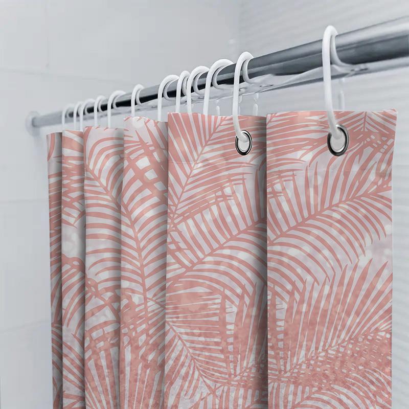Beach Shower Curtain Beach Sunsets Blue Tones Waterproof Fabric Bath Mat Room Decor Custom Size Printing