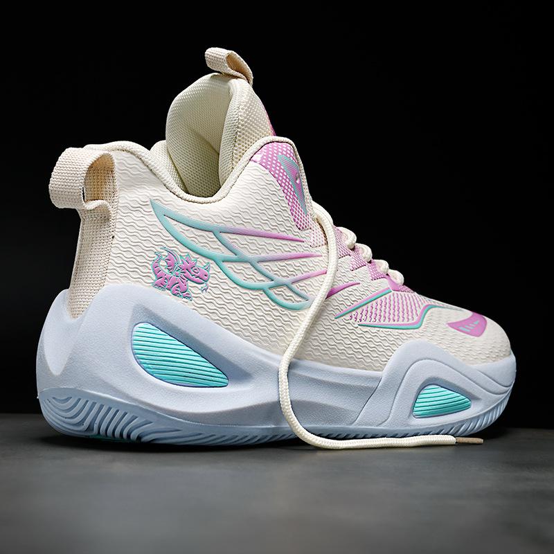 Basketball shoes autumn new couple sports shoes youth professional combat sneakers non-slip wear-resistant training shoes mandarin duck