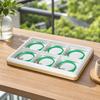 Soft PU Jewelry Display Tray Sleek Rectangular with Raised Border