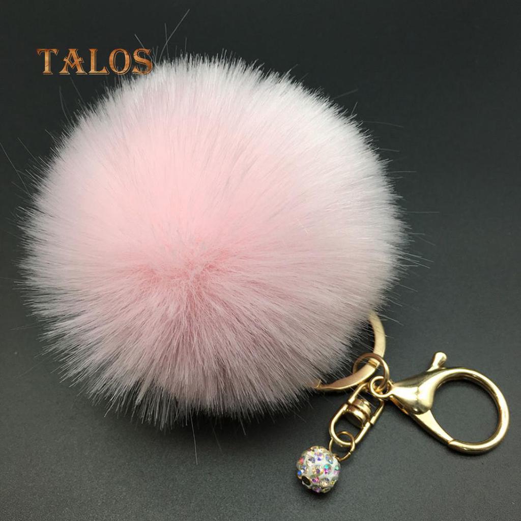 Mode Kunstfell Flauschiger Bommel Ball Auto Anhänger Handtaschen Anhänger Schlüsselanhänger Schlüsselring Aufhängung Anhänger