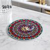 Non-slip Cup Coasters 8PCS Coasters, Colorful Wood with Non-Slip Heat Insulation Set Waterproof Drink Holder, for Home Office Dining Table Decorative