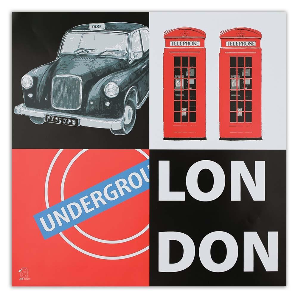 Canvas Print London Red Collage
