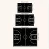 Black Basketball‑Court Print Area Rug, Floor Mat for Entryway, Kitchen, Bedroom, Living Room, Home Decor