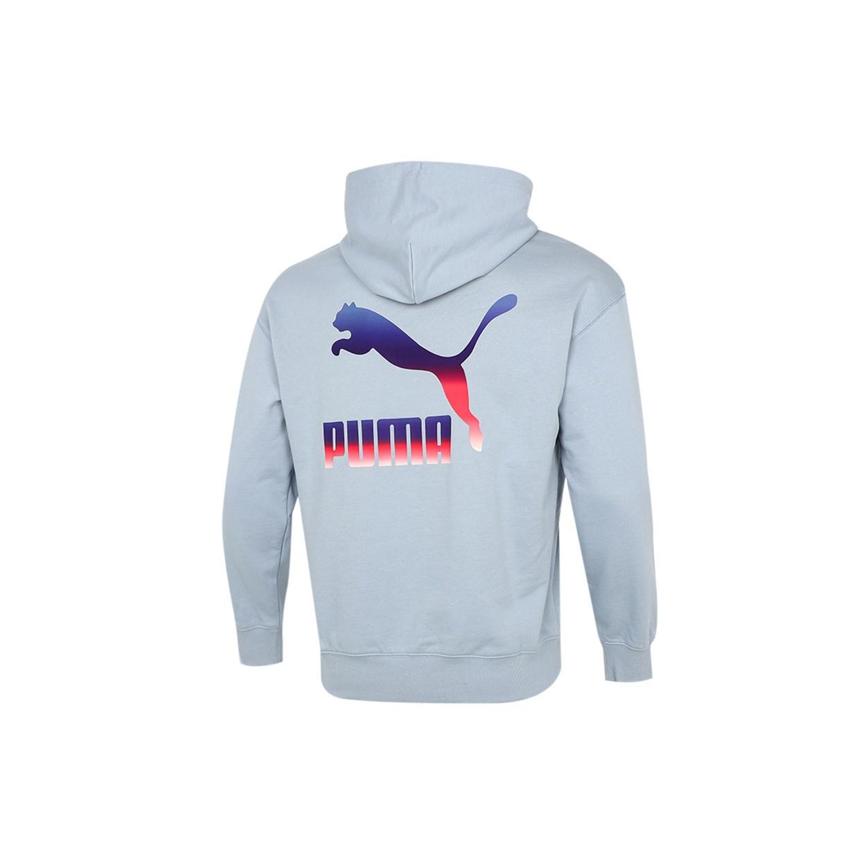 PUMA Logo Hoodie Light Blue Men s 534443-61 M