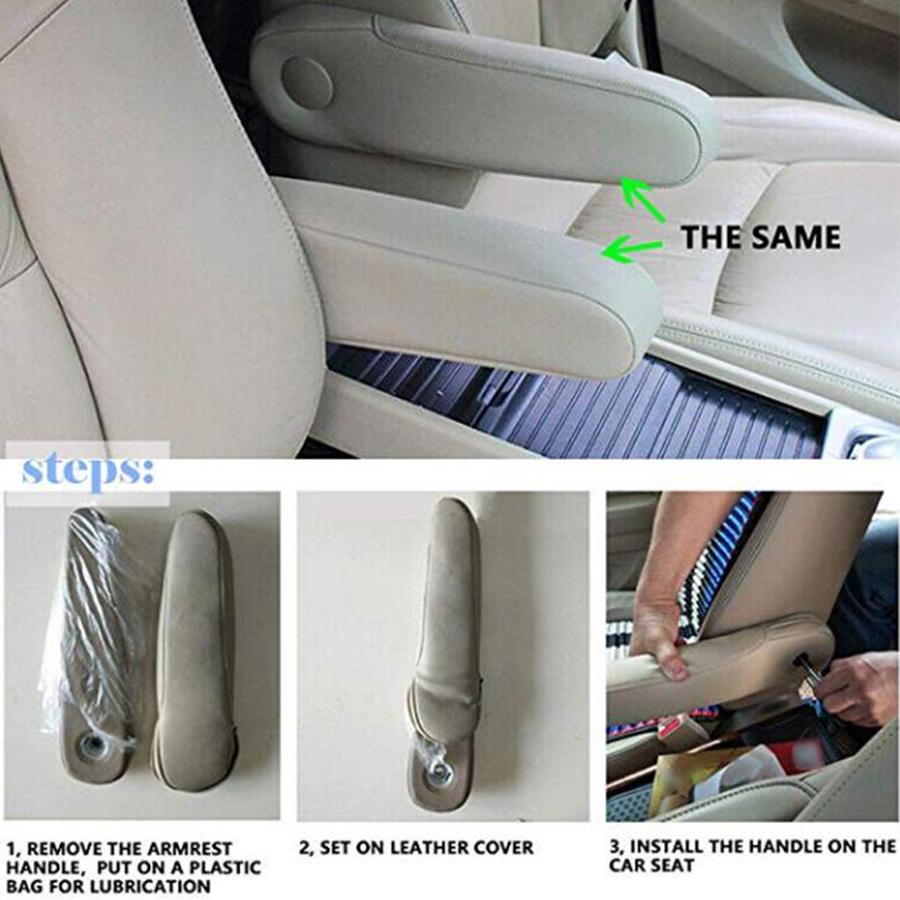 

Left & Right Gray PU Leather Car Armrest Cover For Honda Odyssey 2005-2010