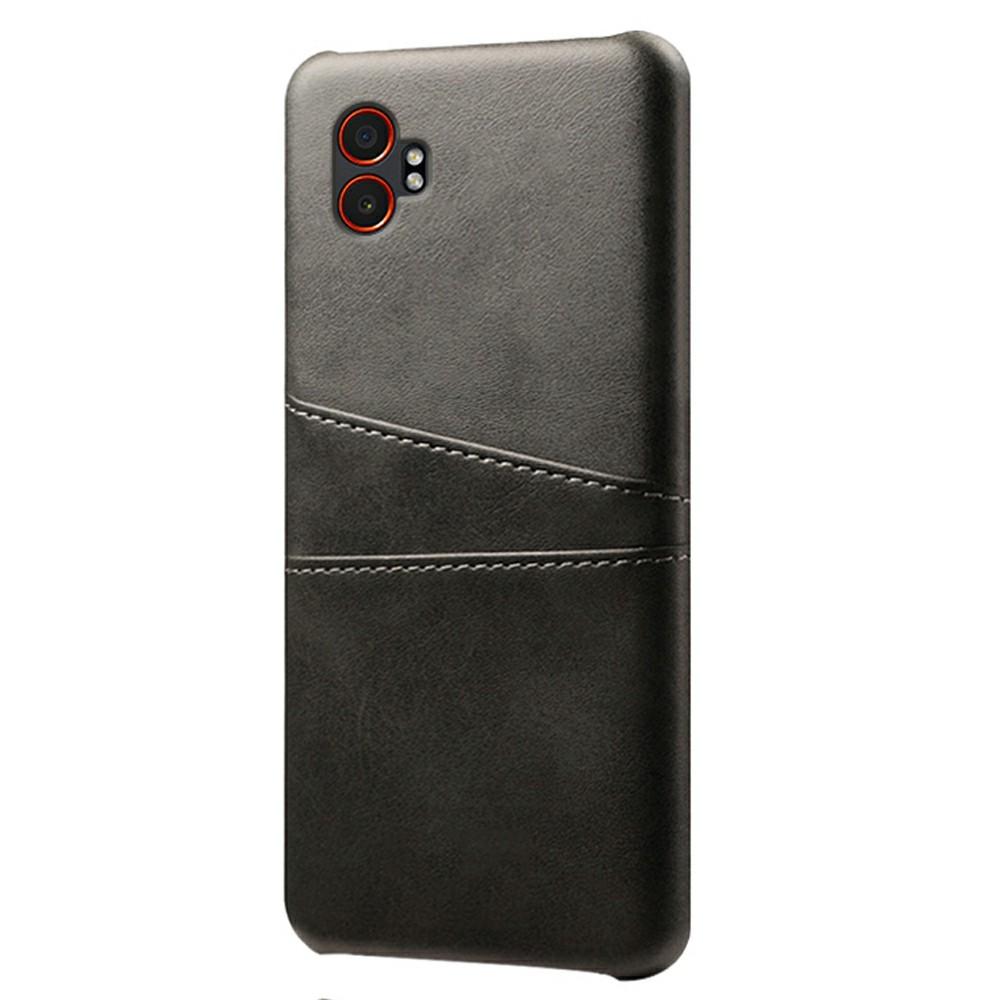 For Samsung Galaxy XCover7 Pro Case Dual Card Slots PU Leather+Hard PC Phone Cover