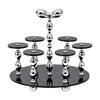 Acrylic Cup Rack with Round Base Space-Saving Chrome-Finish