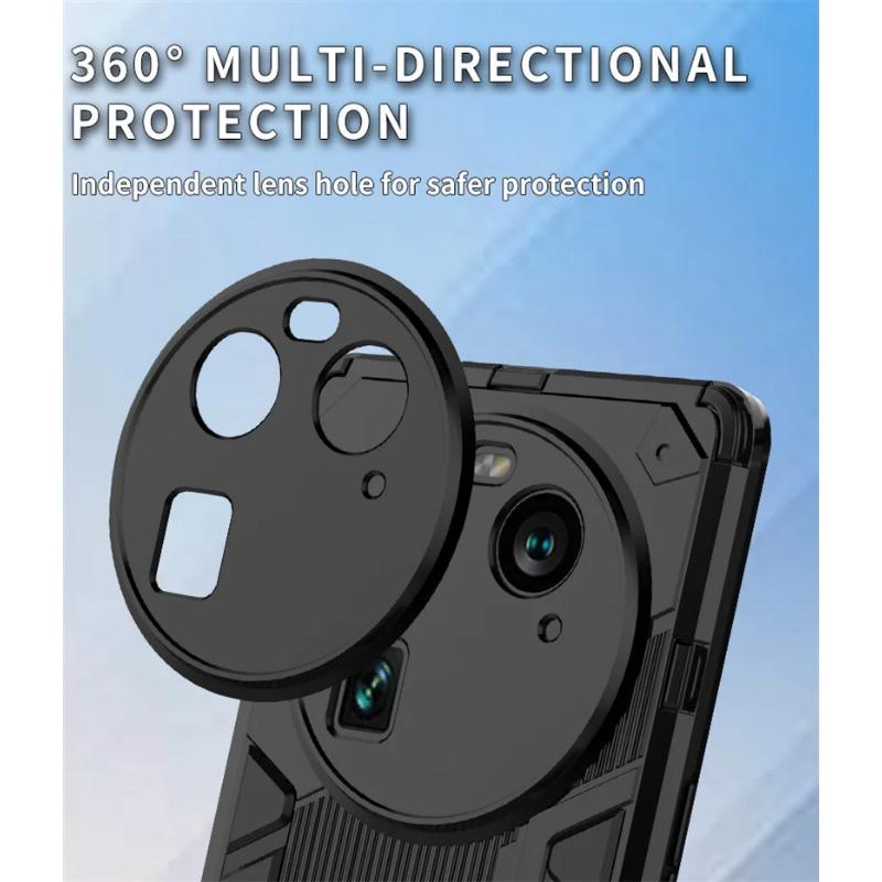 För OPPO Find X6 Pro Skal Magnetiskt Armor Ställskydd För För OPPO Find X6 Pro FindX6Pro 5G Stötsäkert Stötfångare Mobilskal