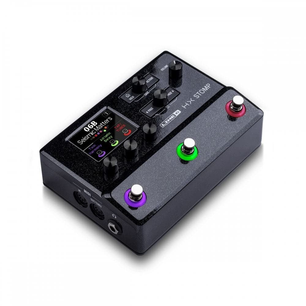 Processador de guitarra profissional Line 6 HX Stomp com mais de 300 efeitos e modelos de amplificadores e interface de áudio Pedal Multiefeitos Ultracompacto