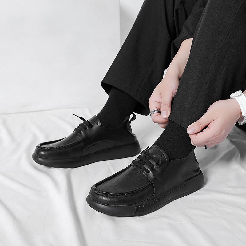 Fashion Men Business Shoes Mens Leather Loafers Luxury Brand Breathable Soft Men Casual Shoes Male Lace Up Shoes Moccasins
