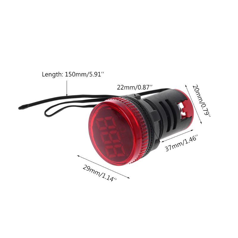 Indicator Luminos Termometru 22mm AC 50-380V pentru Vehicule pentru Mașini Camion Măsurare Temperatură Gama de Inducție -20-119℃