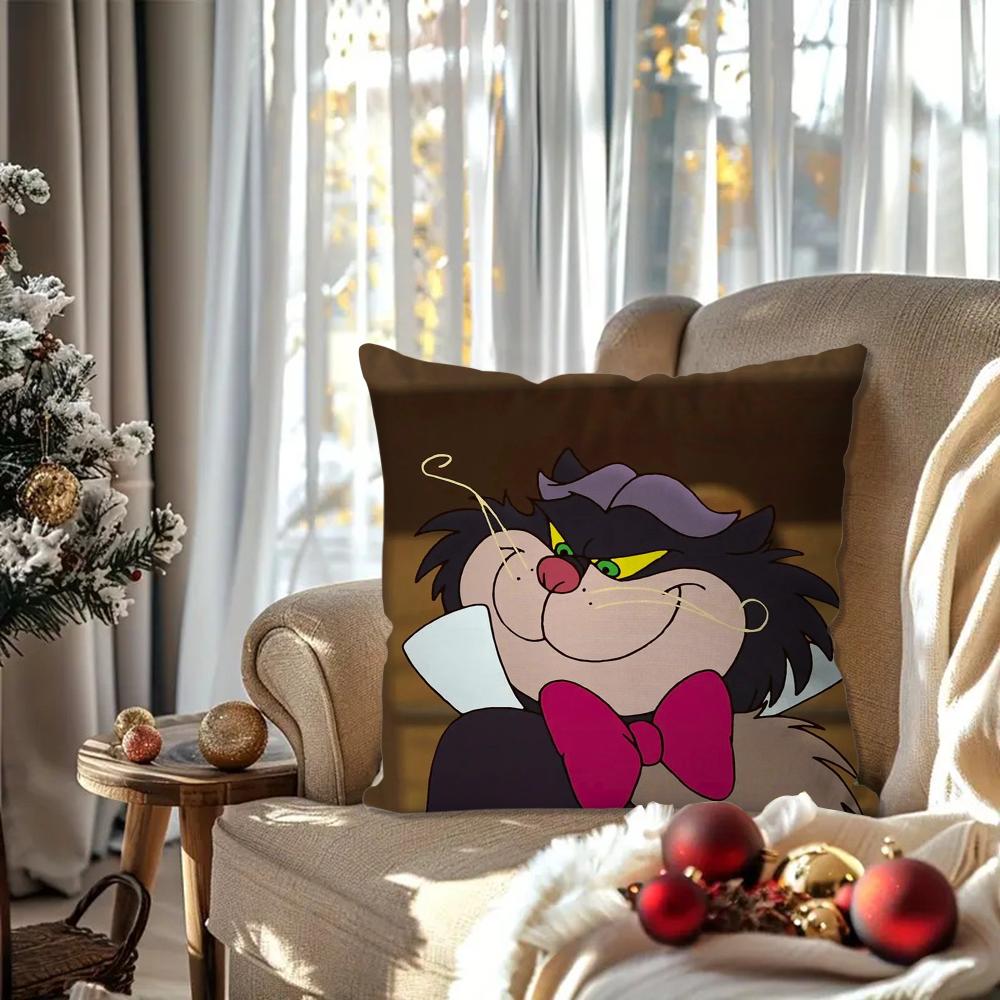 

Cartoon Cute L-Lucifer Cat Pillow Case Square Pillow Bedroom Sofa Leisure Comfort Cushion Car Living Room Home Decoration 40X40 16x16Inch