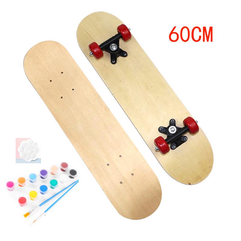 Creative DIY Hand-Painted Toddler Skateboard: Double Kicktail Painting Activity