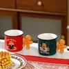 Happy Christmas Cute Cartoon Mug Creative Christmas Gingerbread Ceramic Cup Home Couple Water Cup