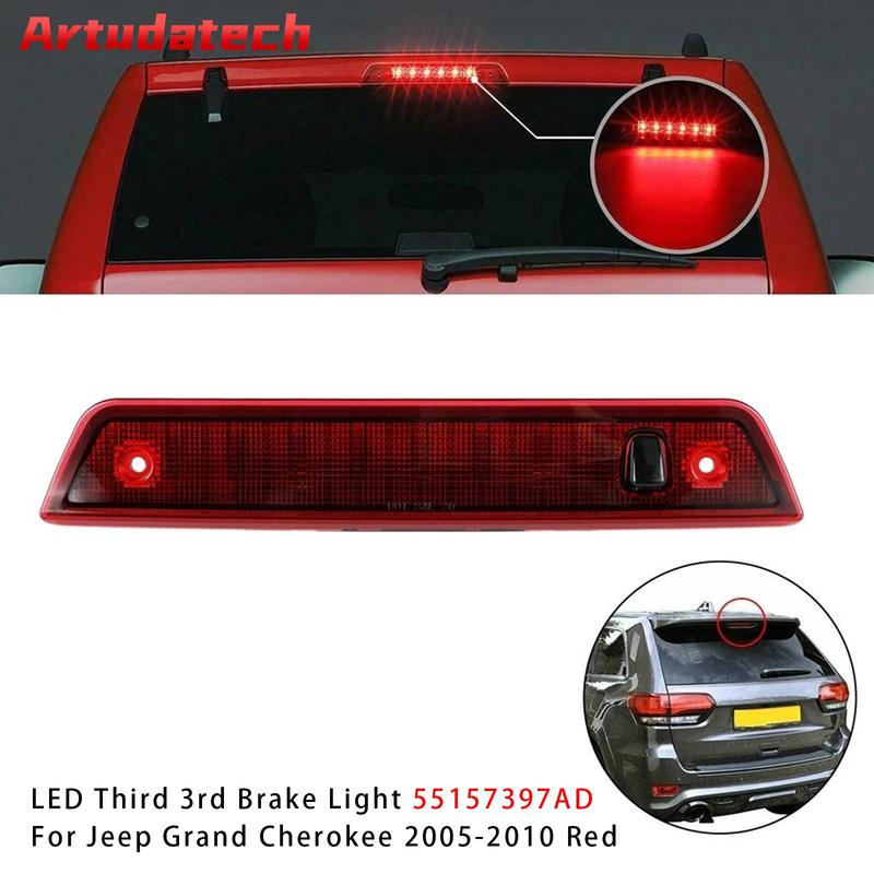 Artudatech LED Third 3rd Brake Light 55157397AD For Jeep Grand Cherokee 2005-2010 Red