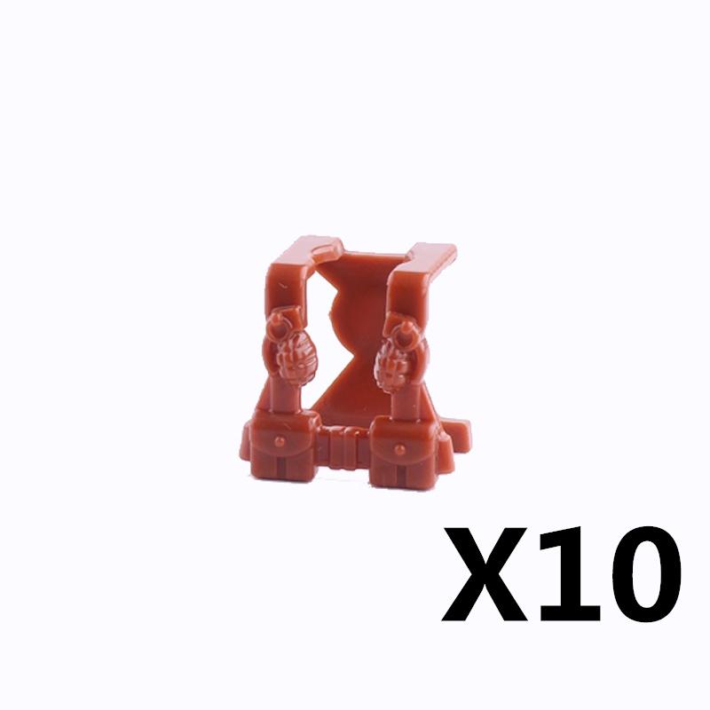 MOC Militärfigur Zubehör Bausteine Alpha SWAT Helm Weste Rucksack Knieschoner Nachtsichtgeräte Steine Spielzeug K017