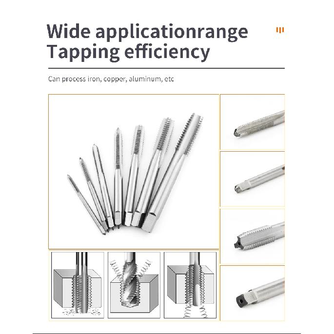 SIQICNC Right HSS Machine Plug Metric Screw Tap Drill Thread Tool M2 M3 M4 M6 M7 M8 M10 M12 M14 Hand Tools