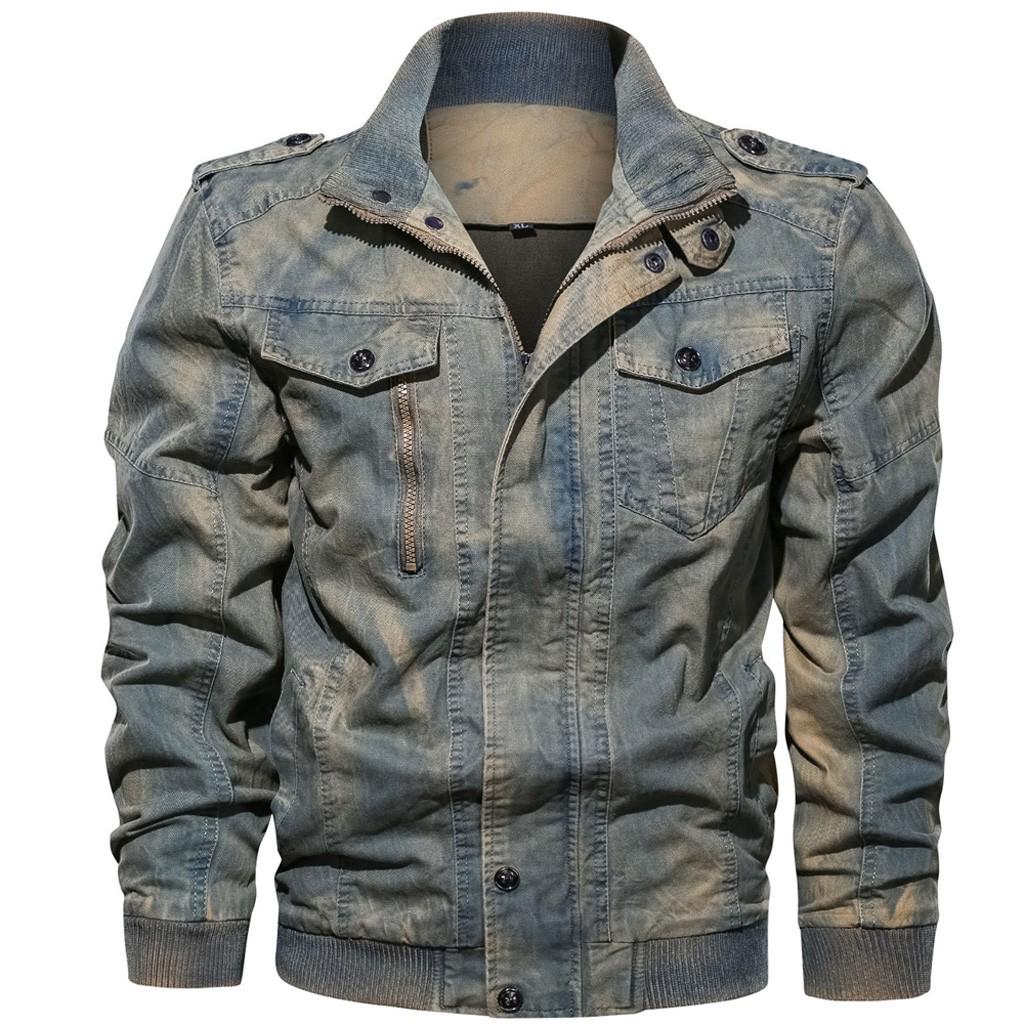 Men's  Winter Eur-American Style Vintage Plus Size Washing Jacket Coat