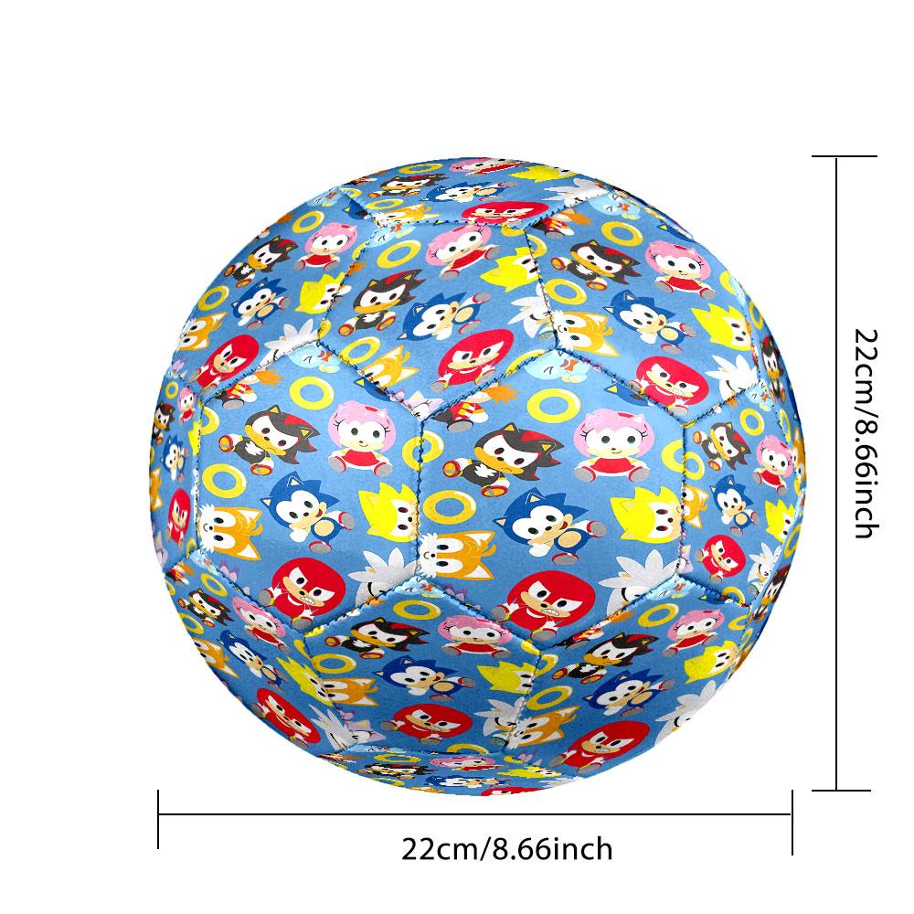 1pc Sonic the Hedgehog Soccer Ball Size 5 Indoor Soccer Ball Fashion Colorful Backyard Game - Great For Sports Fans Gift HE40