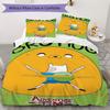 Adventure Time Anime Pattern Bedding Uilt Set Uilt Cover Pillowcase Home Decoration Birthday Gift (1 * Duvet Cover + 2 * Pillowcase  Without Core)03