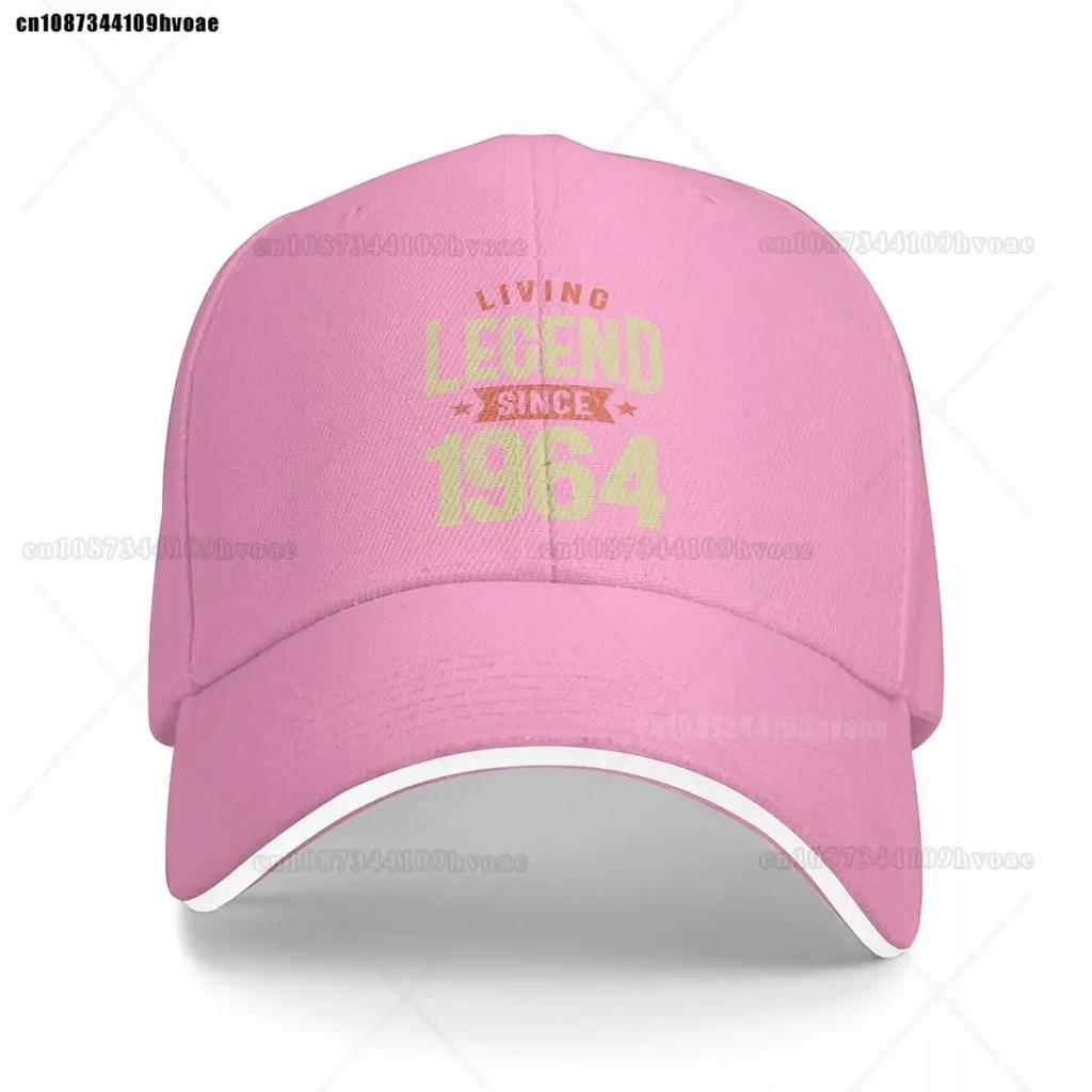 Baseballkappen 60 Jahre Lebende Legende 1964 60. Geburtstag Vielseitig Für Männer Frauen Trucker-Kappe Kopfbedeckung Verstellbar