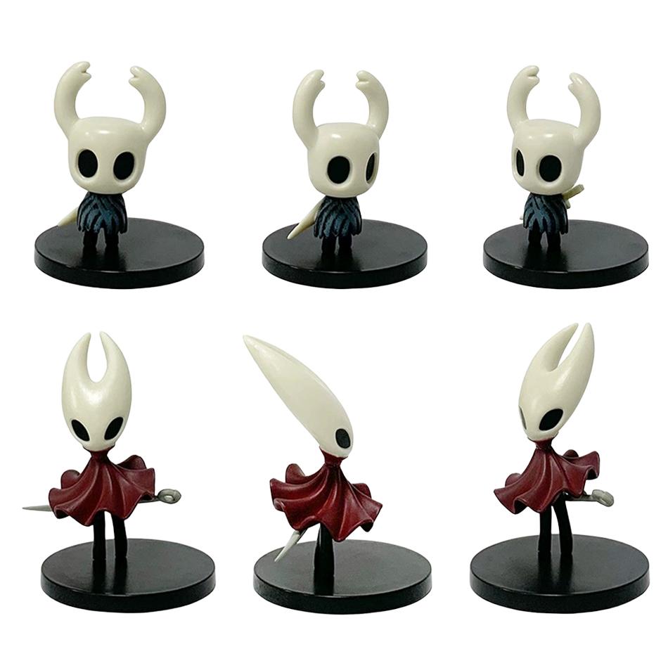 NEW Hollow Knight 6PCS Q-Version Anime Figure Hollow Knight PVC Action Figure Hornet Figurine Collectible Model Toys Kid Gift