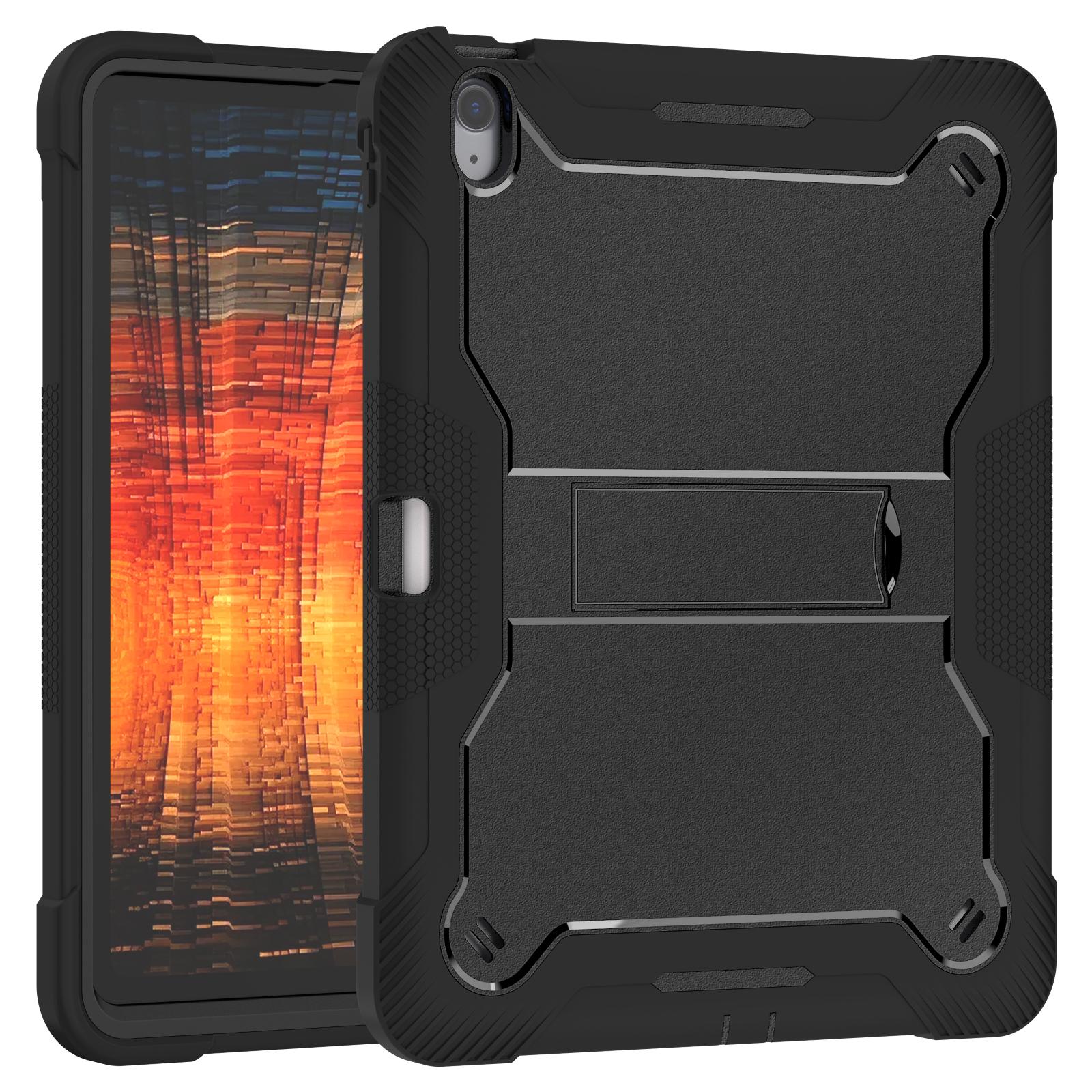

For iPad Air 13 (2025)/(2024) Case Kickstand Silicone+PC Tablet Cover High-Impact Shockproof Black