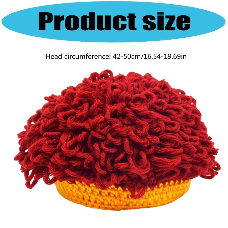 Childrens Curly Hair Hat Stretchy Cotton Mix Unisex Winter Hat For Halloween And Outdoor Play