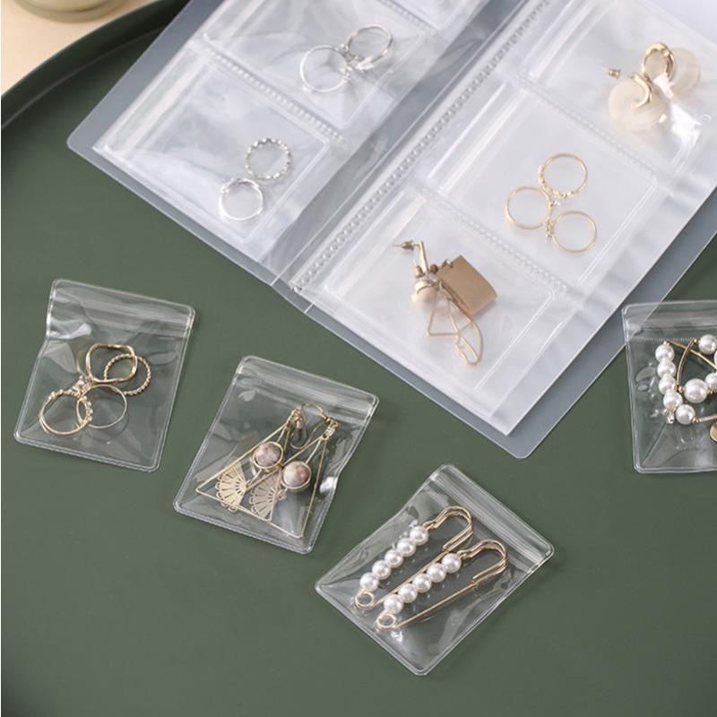Flip Page Calendar Style Jewelry Box, Transparent Table Anti Oxidation, Earring Necklace Organizer Artifact