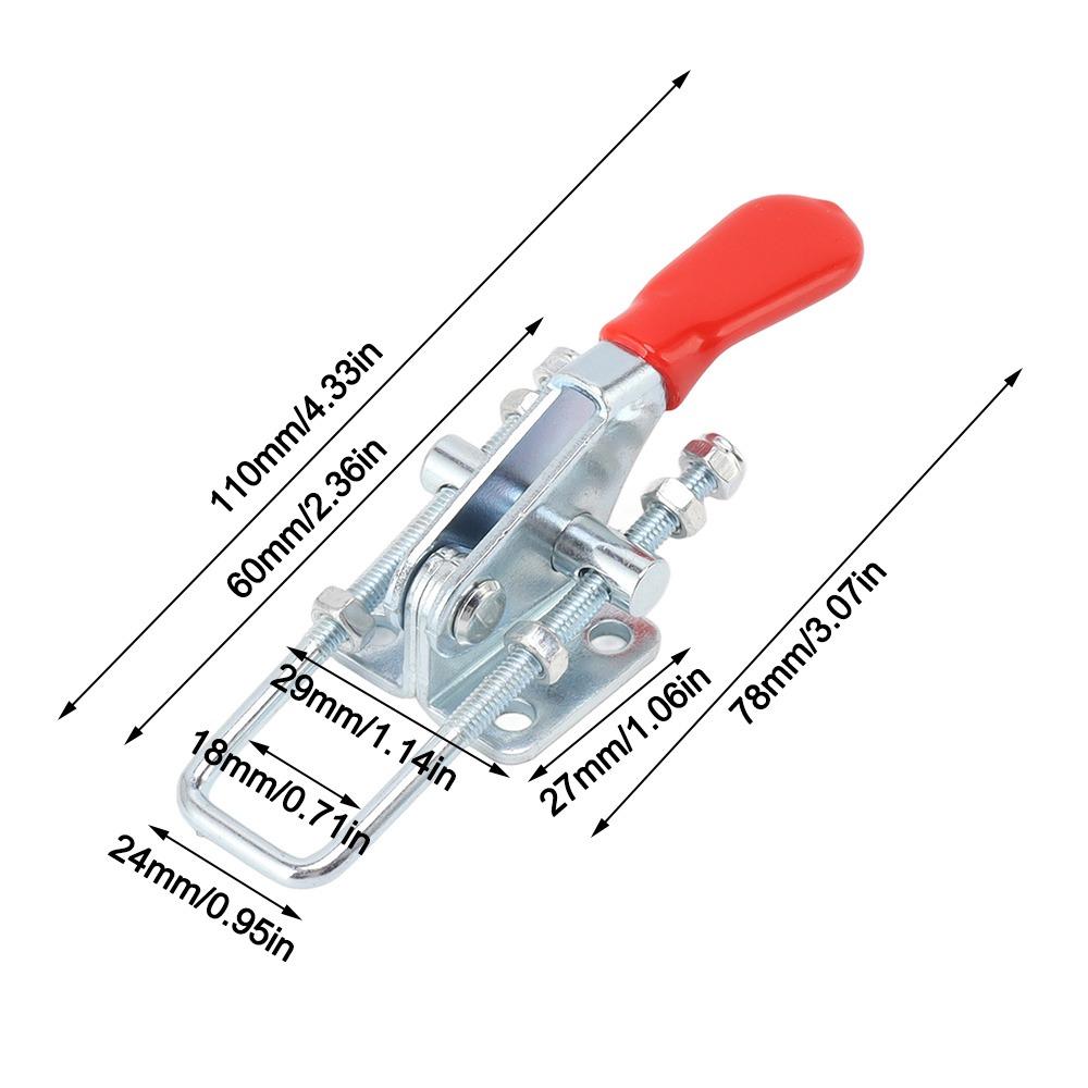 2pcs Adjustable Pull Latch Clamp Silver Toggle Clamp Latch Heavy Toggle Latch Clamp  Workshop