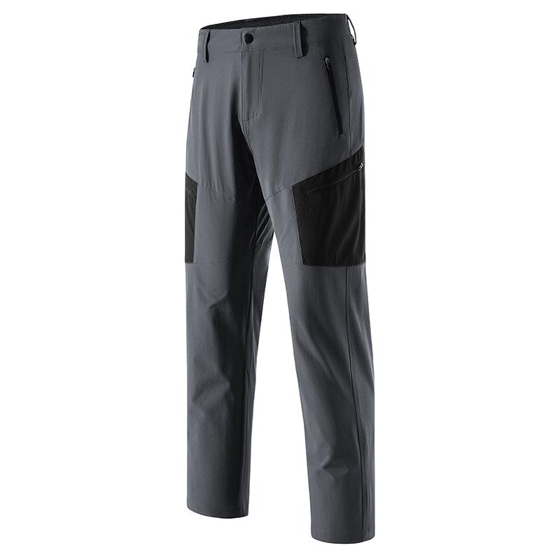 Men s Quick-Dry Breathable Outdoor Trousers - Straight Leg Multi-Pocket Sports Pants Medium